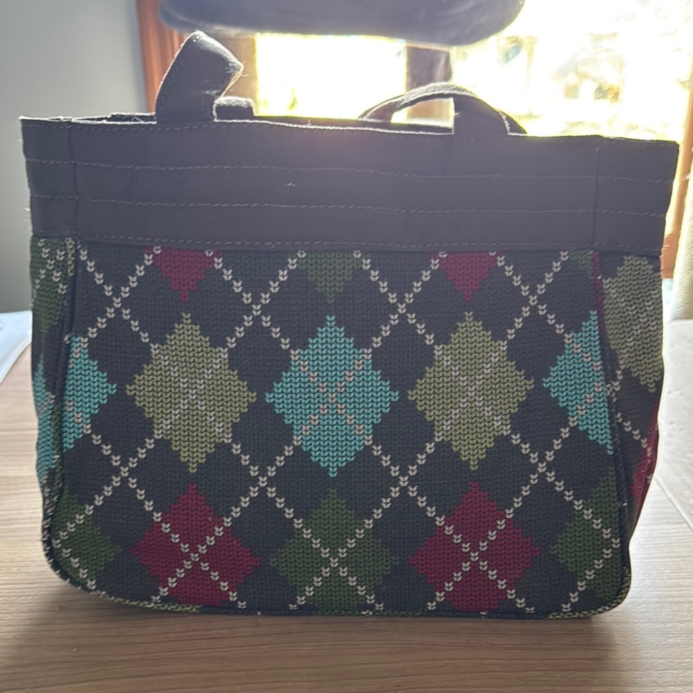Thirty One Argyle Patterned Tote Bag - Multicolor